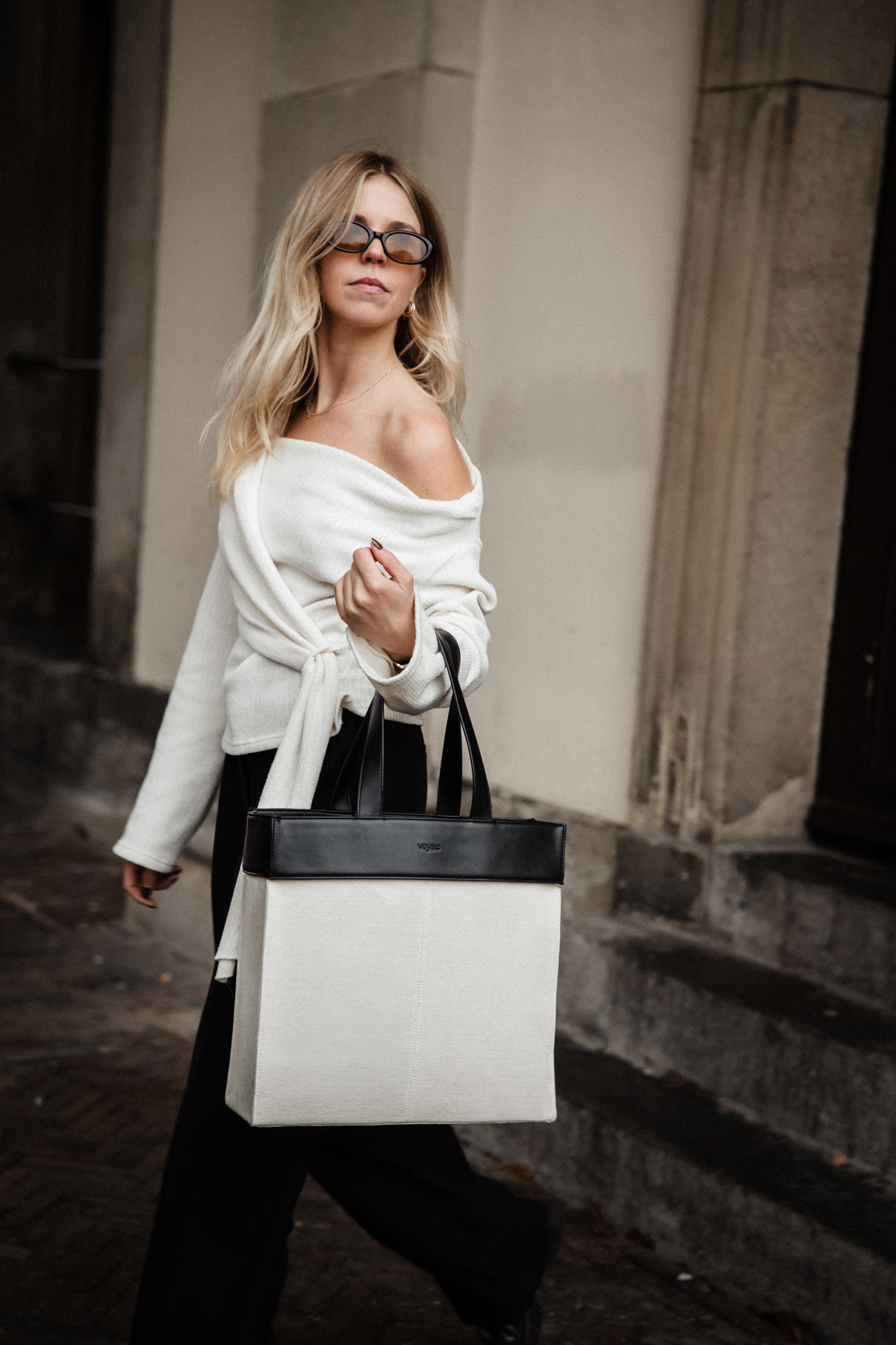 BCN bag bottom - Beige linen