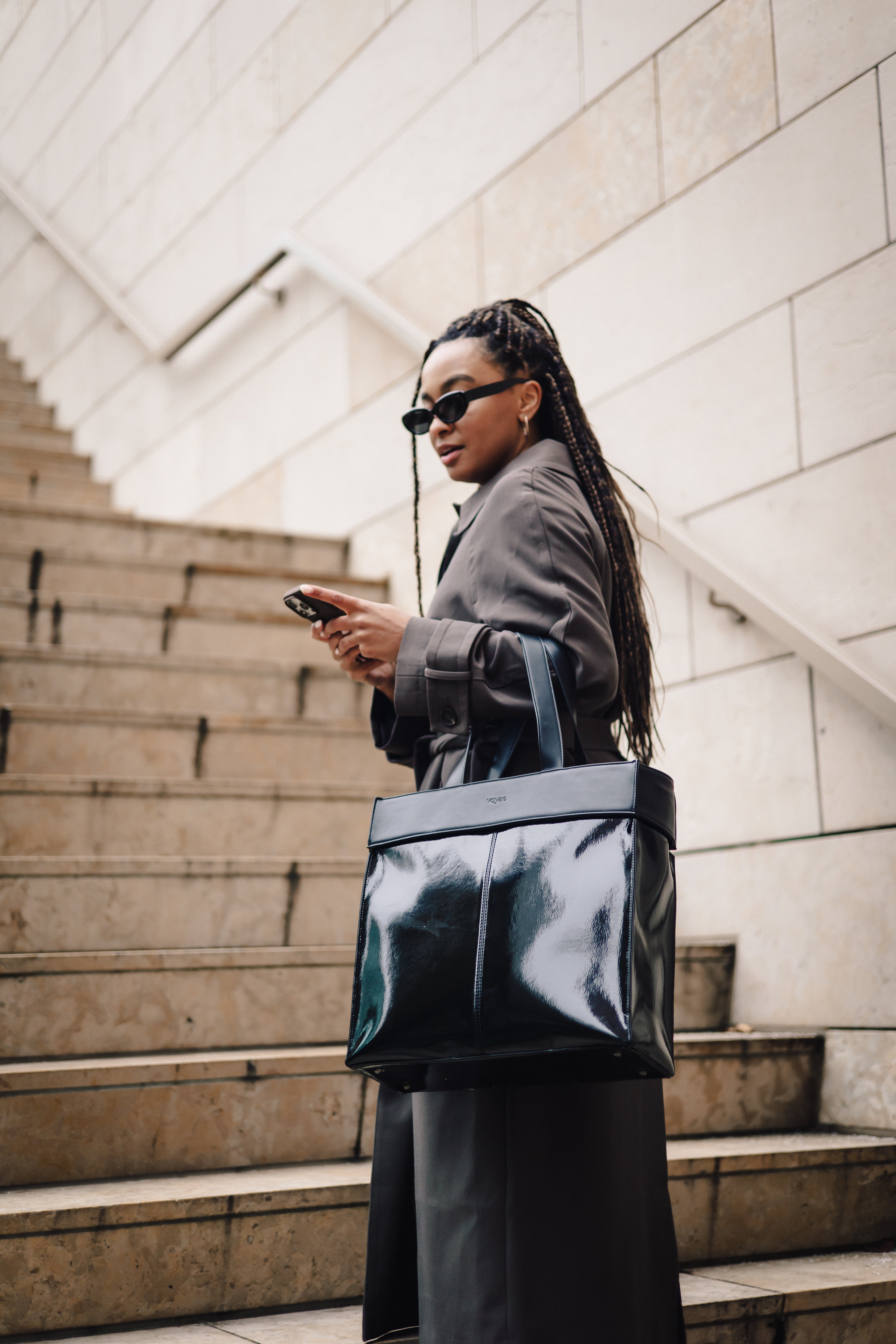 BCN bag - Black vegan leather